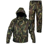 A-PRO SRL Anti Pioggia Tuta Giacca Pantaloni Pesca Caccia Cappuccio Impermeabile Verde