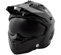 A-PRO SRL Casco Moto Jet Cafe Racer Omologato ECE 22-06 Visiera Parasole scooter Nero M