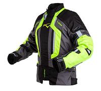 A-PRO SRL Giacca Touring Sfoderabile Moto Protezioni Cordura Impermeabile CE Fluo 2XL
