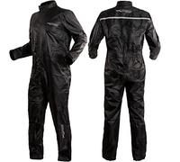 Tuta Intera Moto Impermeabile Anti Pioggia Marsupio Acqua Ripieghevole Nero 3XL