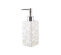 A prova di perdite Dispenser di sapone quadrati da appoggio in ceramica 350ml for le mani bagno e cucina for lozione, bianco