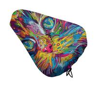 A Psychedelic Cat Bike Seat Cover,extra morbido e confortevole copertura per bicicletta, protezione da pioggia sole sedili protettori durevole antipolvere coperture per city mountain bike