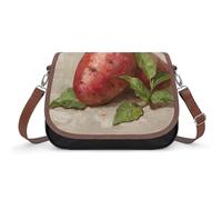 A Psychedelic Cat Crossbody Borse da donna in pelle Borse da viaggio Borse a tracolla Tote Bag per uso quotidiano, Patata dolce rosso brillante, Taglia unica