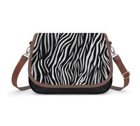 A Psychedelic Cat Crossbody Borse da donna in pelle Borse da viaggio Borse a tracolla Tote Bag per uso quotidiano, Stampa zebrata., Taglia unica, Fiori e Animali