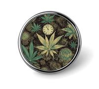 A Puff in Time Weed Marijuana Distintivo Rotondo Carino Spilla Cappelli Giacche Decorazione Personalizzata Spilla Abbigliamento Gioielli Accessori per Festa di Nozze Regalo