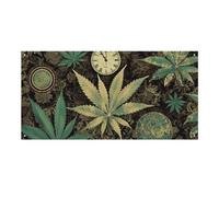 A Puff in Time Weed Marijuanab grande striscione per feste 120 x 60 cm da appendere alla parete banner per feste di compleanno all'aperto e interni banner decorazione per feste