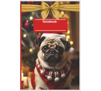 A puggy type of Christmas: A puggy type of Christmas, 100 white page lined journal (6x9) Perfect for stocking stuffers, gifts, business, work, school, note taking, to-do list and more.