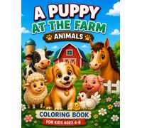 a puppy at the farm - animals: coloring book