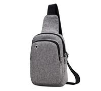 A-QMZL Zaino Monospalla Uomo Crossbody Bag Sling Bag Borsa a Spalla Uomo Borse Tracolla Piccolo Petto Uomo per Camminare Viaggiando Ciclismo (grigio)
