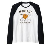 A Quanto pare Divertente, Mi Piace Il Basket Maglia con Maniche Raglan