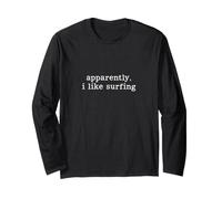 A Quanto pare Mi Piace Fare Surf Surfista Maglia a Manica