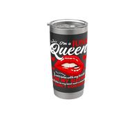A Queen Was Born In June Donne Ragazze Signore Giugno Compleanno Bicchiere termico in acciaio inox doppia parete