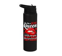 A Queen Was Born In June Donne Ragazze Signore Giugno Compleanno Stainless Steel Insulated Water Bottle