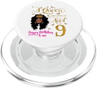 A Queen Was Born on April 9 Happy Birthday To Me 9th Aprile PopSockets PopGrip per MagSafe