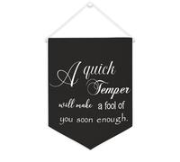 A Quick Temper Will Make A Fool of You Soon Enough Banner in tela motivazionale da appendere alla parete, striscione da parete per la casa, opera d'arte decorativa per soggiorno, camera da letto