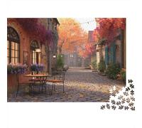 A Quiet Street in A Small Town with Autumn Colors Jigsaw Puzzle 1000pcs (75x50cm) Adulti Puzzle Gioco Educativo Decorazioni Per La Casa