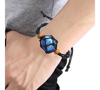 A/R Bracciale Porta Pietra | Bracciale Unico in Labradorite - Corda Regolabile Bracciale Cord Stone Art Decor, Ciondolo Fai-da-Te Artigianale di Gioielli a Rete Intrecciata a Mano