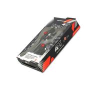 A.R.T. Leve pieghevoli nere/viti rosse per coppia Honda, nero