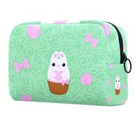 A Rabbit Hold a Heart Trousse per cosmetici da donna, borsa da viaggio per articoli da toeletta grande, pratica borsa organizer con cerniera, Multi, 18.5x7.5x13cm/7.3x3x5.1in, Beauty case