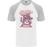 A Rat Born To Be A Unicorn Divertente DA UOMO S/S Baseball T-Shirt