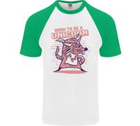 A Rat Born To Be A Unicorn Divertente DA UOMO S/S Baseball T-Shirt