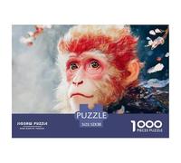 A Realistic Depiction of Sun Wukong 1000 Pcs Cartone Robusto Puzzle Monkey King Portrait Sfida Unica Gioco Creativo Puzzle Per Bambini 52x38cm/1000pcs