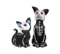a refined and engaging product description based on your input: **2pcs Dog Resin Statues â Halloween Animal Figurines for Haunted House Decor &