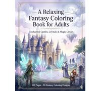 A Relaxing Fantasy Coloring Book for Adults: Crystal Palaces, Magic Libraries, Hidden Realms & Enchanted Gates, 100 Pages • 50 Fantasy Coloring Designs