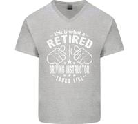 A Retired Driving Instructor Looks Like Uomo Scollo A V Cotone T-Shirt