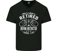 A Retired Driving Instructor Looks Like Uomo Scollo A V Cotone T-Shirt