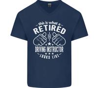 A Retired Driving Instructor Looks Like Uomo Scollo A V Cotone T-Shirt