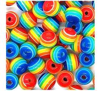 A Righe Resina Perline 8mm Rotondo Assortito Creazioni Bulk Borse per Gioielli