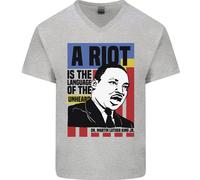A Riot Martin Luther King Black Lives Matter Maglietta In Cotone A V Per Uomo