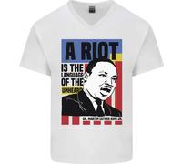 A Riot Martin Luther King Black Lives Matter Maglietta In Cotone A V Per Uomo