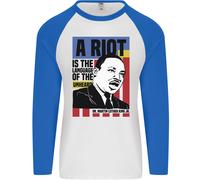 A Riot Martin Luther King Black Lives Matter Uomo L/S Baseball T-Shirt