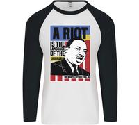 A Riot Martin Luther King Black Lives Matter Uomo L/S Baseball T-Shirt
