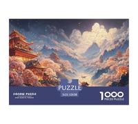 A River Flows between The Mountains 1000 Pezzi Carta Premium Puzzle dreamlike Pavilion Stimolante Jigsaw Educativo Per Adulti 52x38cm/1000pcs