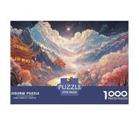 A River Flows between The Mountains 1000 Piece Taglio Preciso Puzzle dreamlike Pavilion Divertente Jigsaw Educativo Per Amici 38x26cm/1000pcs