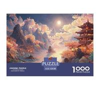 A River Flows between The Mountains 1000 Pz Taglio Preciso Puzzle dreamlike Pavilion Vivace Jigsaw Regalo Per Bambini 52x38cm/1000pcs