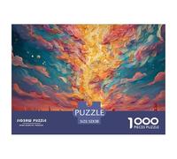 A River of Light Flowing from The Sunset Gradient 1000 Pezzi Cartone Robusto Puzzle Vibrant Cosmic Cloudscape Sfida Unica Giocattoli Educativi Puzzle Per Bambini 52x38cm/1000pcs
