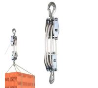 a rulli per fune, a rulli di blocco e placcatura | Cavo per garage - 2200 resistenza alla rottura puleggia ad alte prestazioni, di pulegge a fune, rapporto di sollevamento 6:1