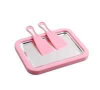 A Rullo Di Gelato In Acciaio Inox - Macchina Per Stufa Fredda Istantanea Macchina Per Gelato Yogurt Ghiacciato, Vassoio Per Dolci, 2 Raschietti Per Spatola | Per La Cucina Domestica