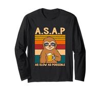 A.S.A.P Lento Come Possbile Bradipo Birra Che Dorme Pigro Bradipo Maglia a Manica