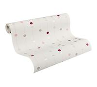 A.S. Création 208514 AS Creation-Carta da Parati in Tessuto Non Tessuto, Collezione Life, Beige, Rosso, Bianco, 0.5W x 10.1L m