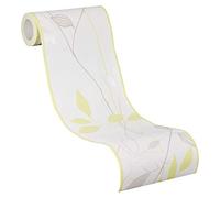 A.S. Création 249623 Avenzio 4 - Bordo adesivo da muro, colore: Grigio/Crema/Verde chiaro