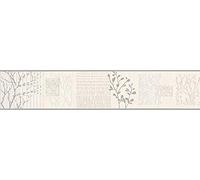 A.S. Création 344212 3442-12 - Bordo autoadesivo Only Borders 10 passamano 5,00 m x 0,13 m, beige grigio metallizzato