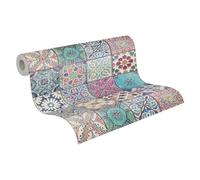 A.S. Création 36205-1 - Carta da parati effetto piastrelle marocchine, 10,05 m x 53 cm, multicolore