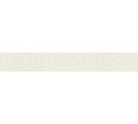 A.S. Création 384034 - Bordatura a onde moderne, colore bianco crema, con brillantini, autoadesivo, 5,00 m x 0,08 m, made in Germany