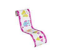 A.S. Création 895417 - Bordo decorativo per feste, con animali e cuoricini, multicolore