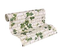 A.S. Creation 9804-34 - Carta da parati Ivy effetto mattoni, colore: Bianco/Verde